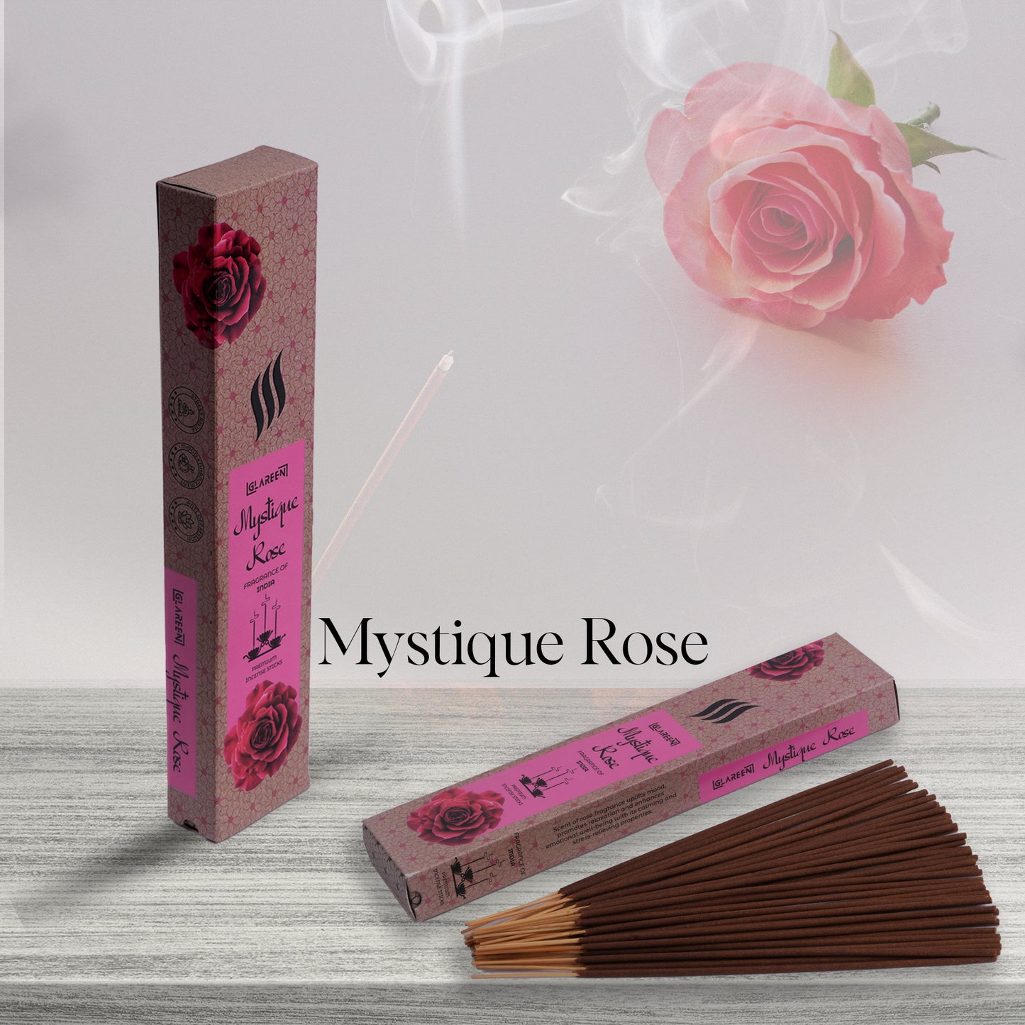 mystique rose incense sticks 50 pack pure rose agarbatti