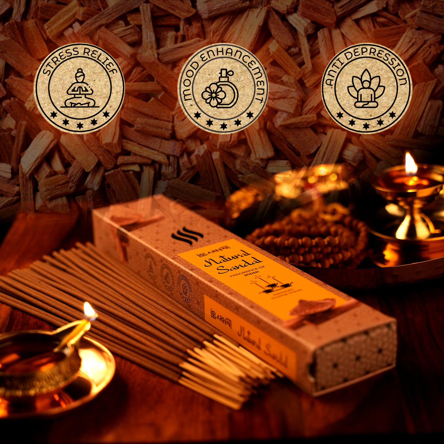 Handcrafted chandan agarbatti